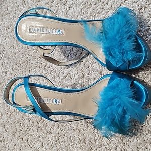 Teal high heel 5 1/2 inches high Sandals
